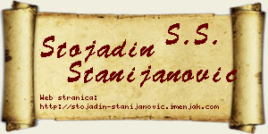 Stojadin Stanijanović vizit kartica